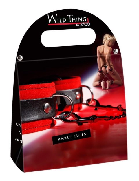 Leather Ankle Cuffs red Leather Ankle Cuffs red